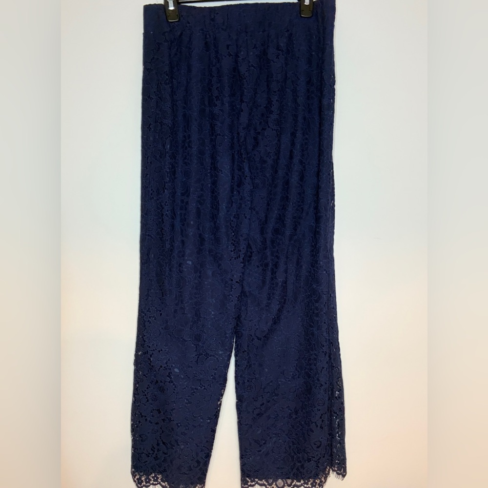 NWT Isaac Mizrahi Live Blue Lace Pants Size Small - Picture 3 of 6